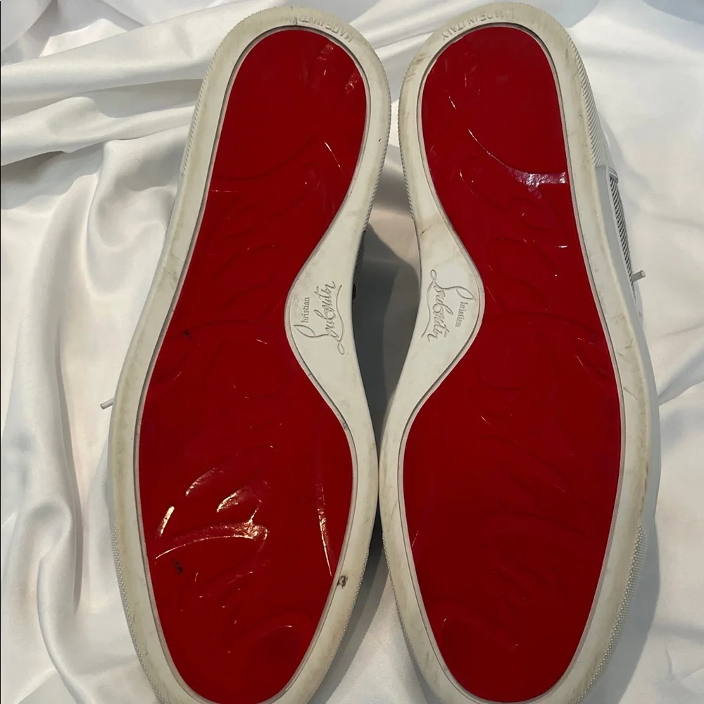 Christian Louboutin White and Blue Men's Athletic Sneakers